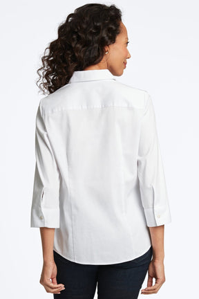 Luna No Iron Stretch Matte Sateen 3/4 Sleeve Shirt