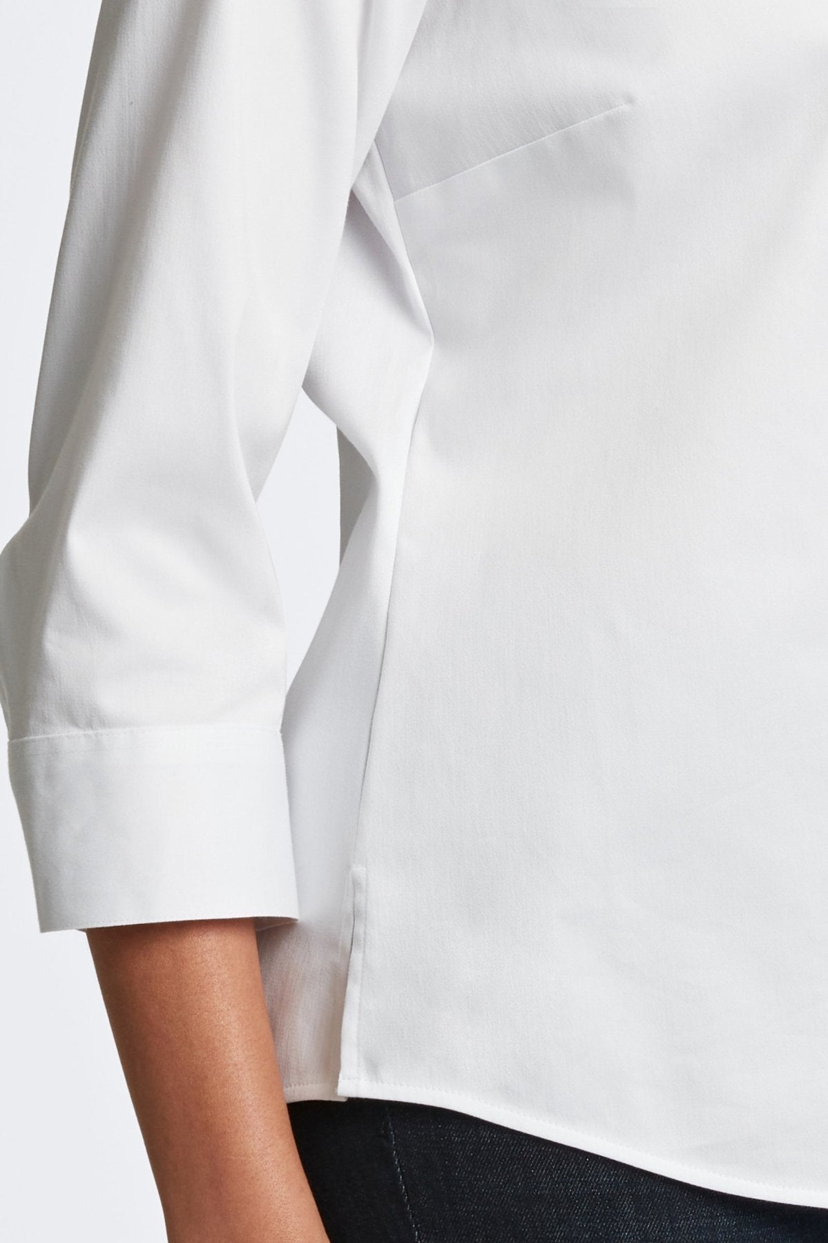 Luna No Iron Stretch Matte Sateen 3/4 Sleeve Shirt