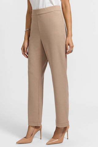 Angled side view of the split hem at the ankle of the pants #color_khaki