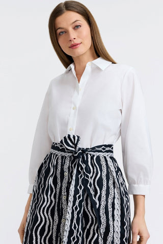 Esther Braided Belts 3/4 Sleeve Dress