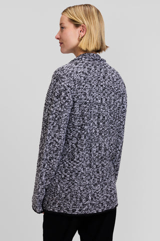 Cotton Knit Notch Collar Jacket