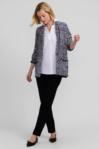 Cotton Knit Notch Collar Jacket