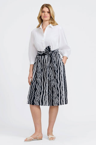 Esther Plus Braided Belts 3/4 Sleeve Dress