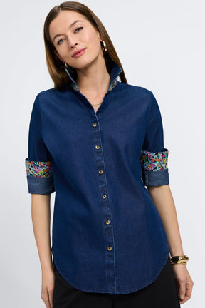 Margie Tencel® Denim Long Sleeve Shirt
