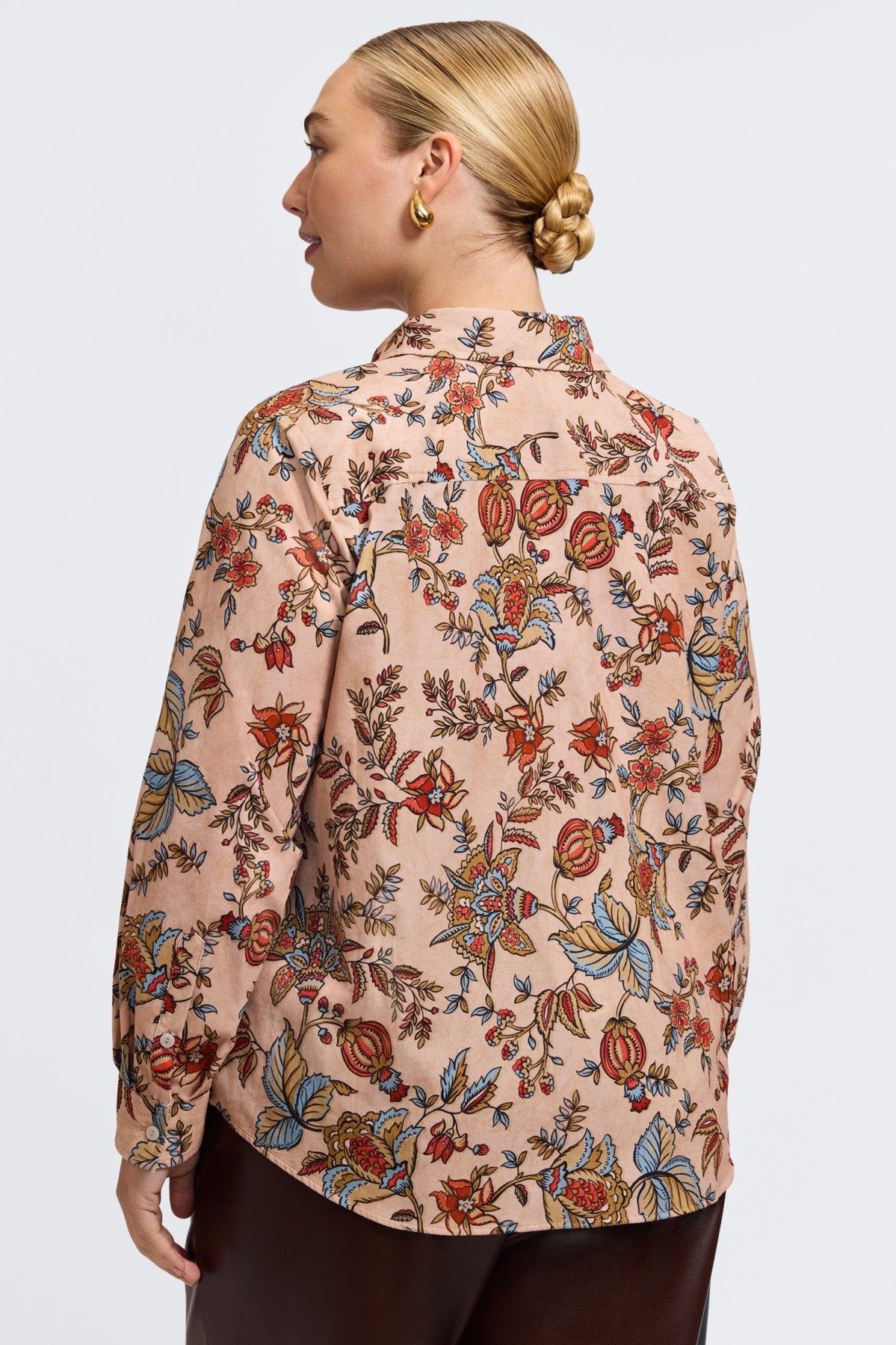 Hampton Plus Autumn Jacobean Corduroy Long Sleeve Shirt