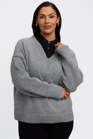 Dina Plus Knit-Woven Sleeveless Shirt