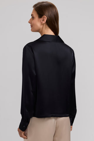 Talia Beyond Silk Long Sleeve Polo Top