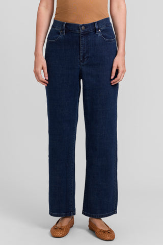 Cotton Stretch Denim Straight Jean