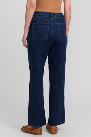 Cotton Stretch Denim Straight Jean