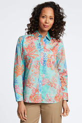 Meghan Sea Coral Long Sleeve Shirt