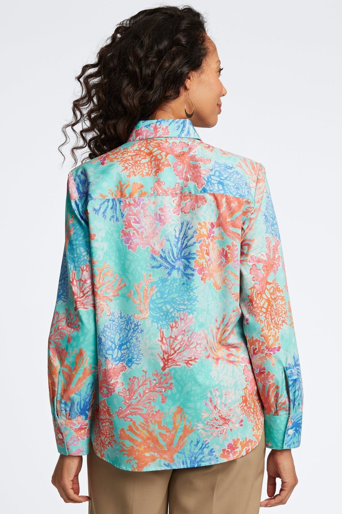 Meghan Sea Coral Long Sleeve Shirt