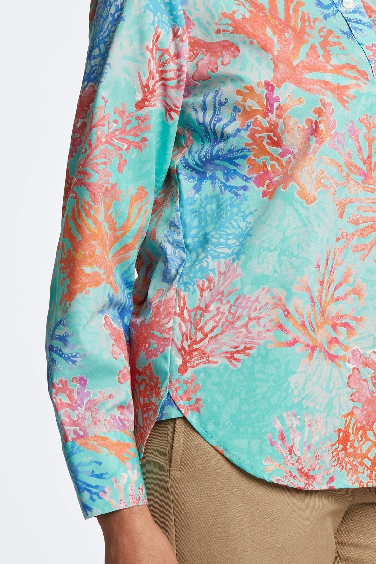 Meghan Sea Coral Long Sleeve Shirt
