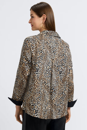 Agnes Playful Animal Long Sleeve Popover Shirt