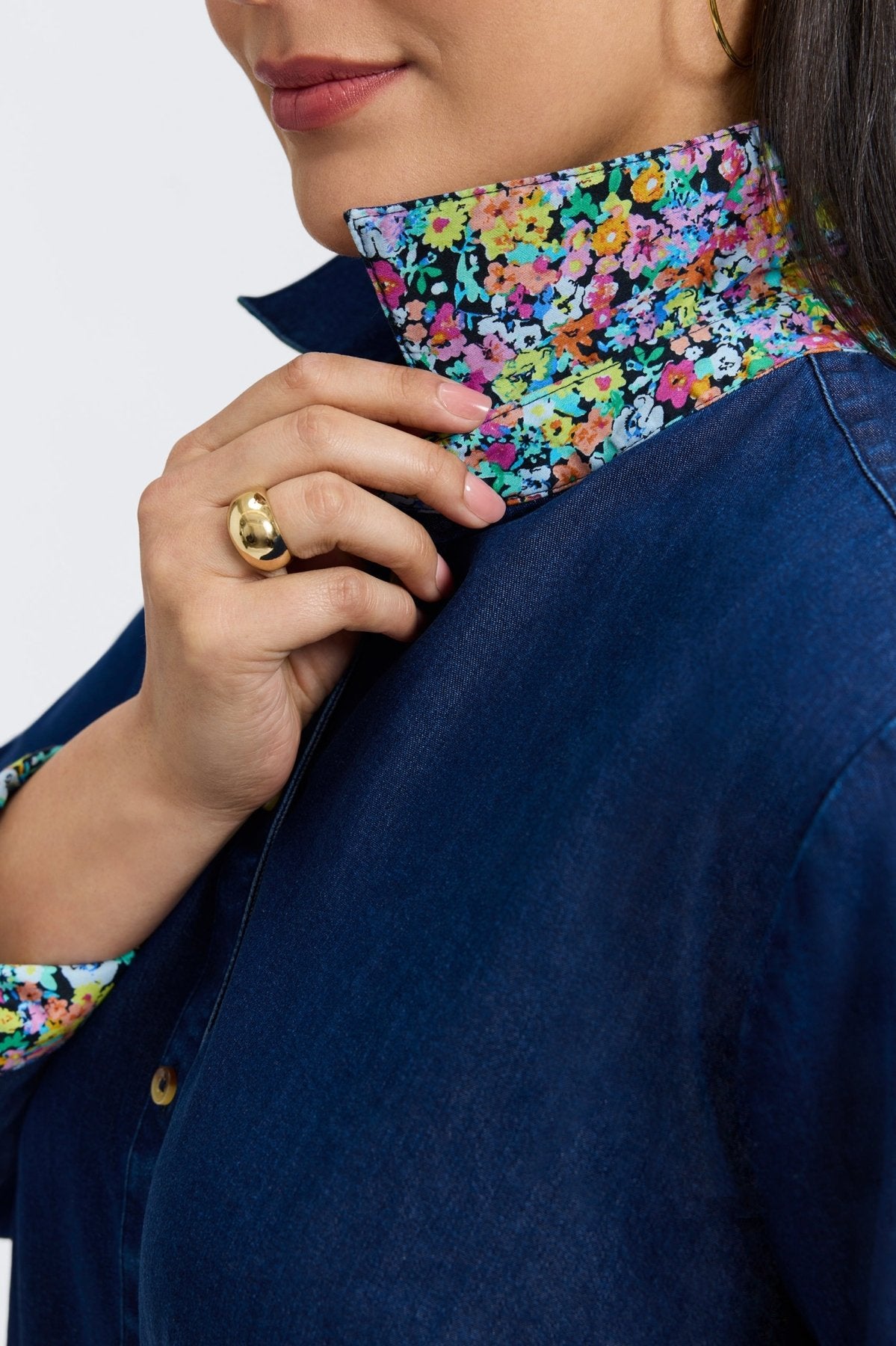Margie Plus Tencel® Denim Long Sleeve Shirt