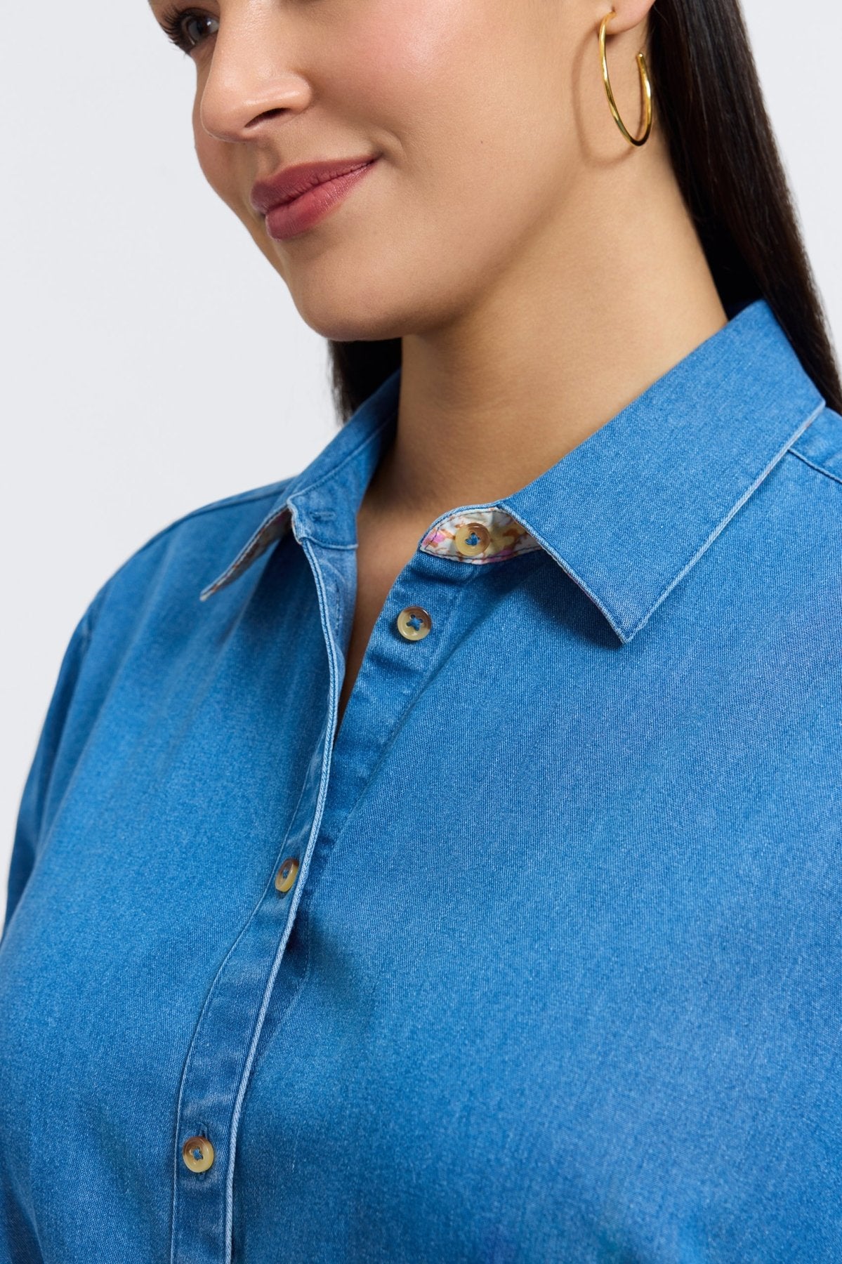 Margie Plus Tencel® Denim Long Sleeve Shirt