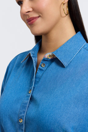 Margie Plus Tencel® Denim Long Sleeve Shirt
