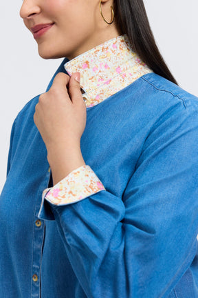 Margie Plus Tencel® Denim Long Sleeve Shirt
