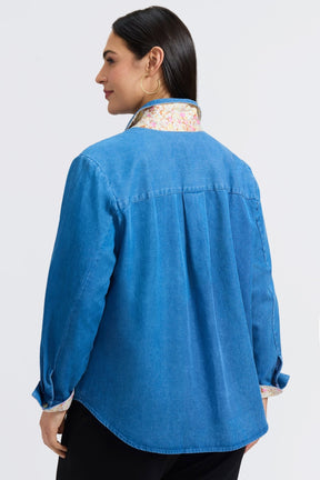 Margie Plus Tencel® Denim Long Sleeve Shirt