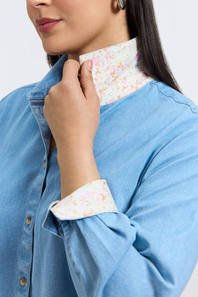 Margie Plus Tencel® Denim Long Sleeve Shirt
