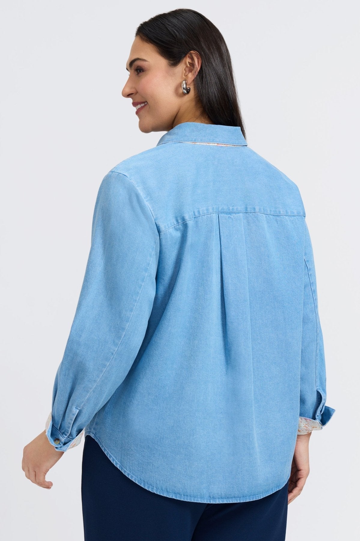 Margie Plus Tencel® Denim Long Sleeve Shirt