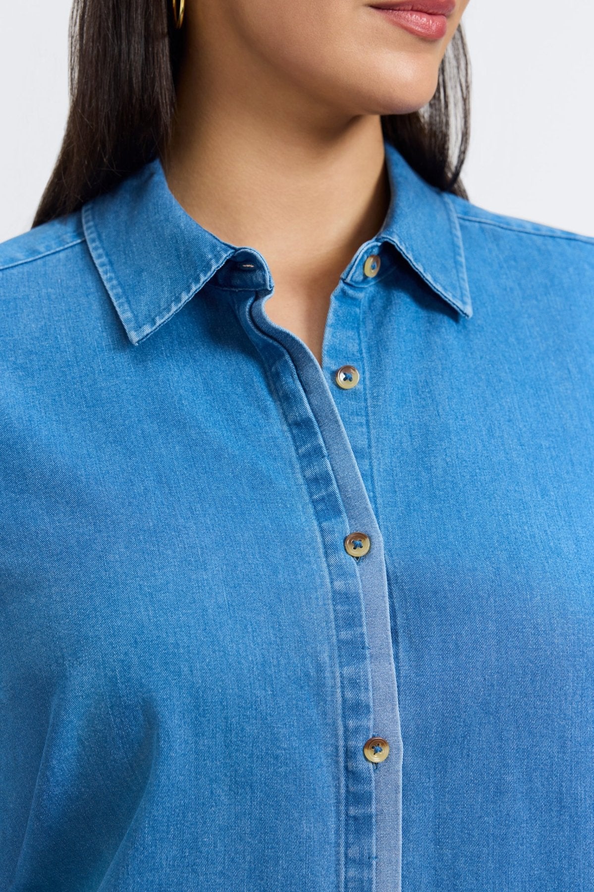 Charlie Plus Tencel® Denim Long Sleeve Shirt