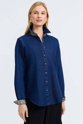 Margie Tencel® Denim Long Sleeve Shirt