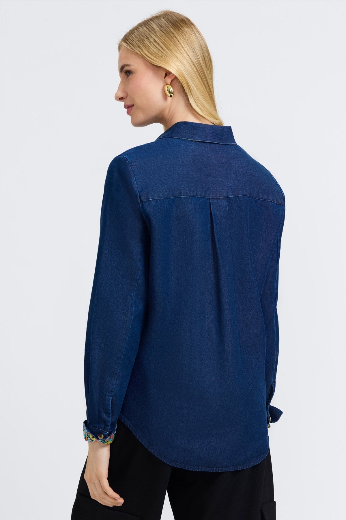 Margie Tencel® Denim Long Sleeve Shirt