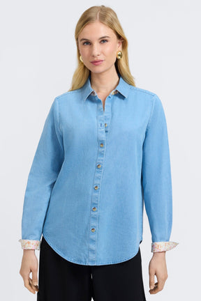 Margie Tencel® Denim Long Sleeve Shirt