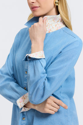 Margie Tencel® Denim Long Sleeve Shirt