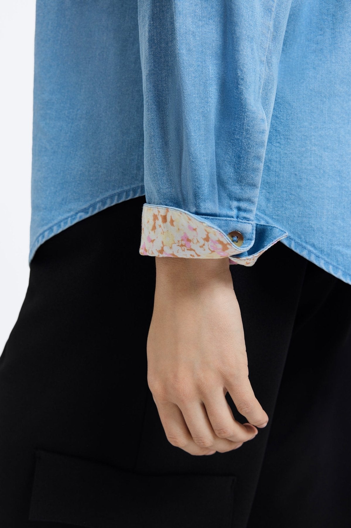 Margie Tencel® Denim Long Sleeve Shirt