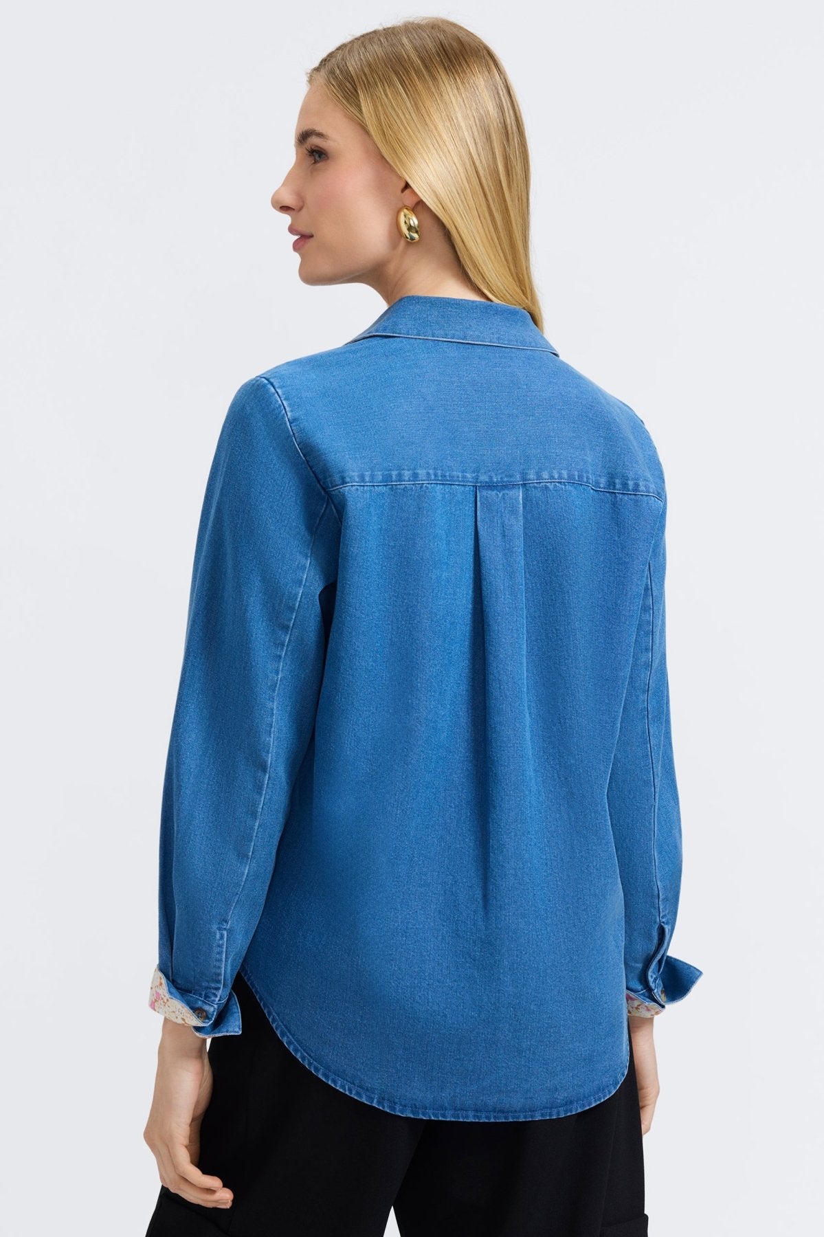 Margie Tencel® Denim Long Sleeve Shirt