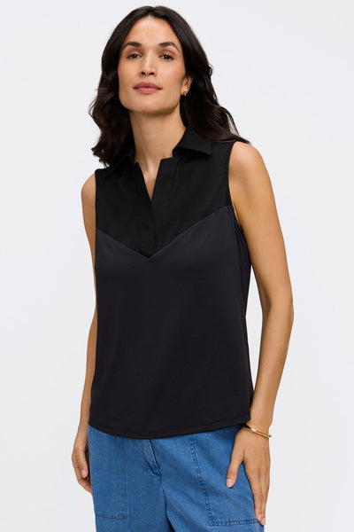 Taylor Knit-Woven Sleeveless Layering Tank – Foxcroft