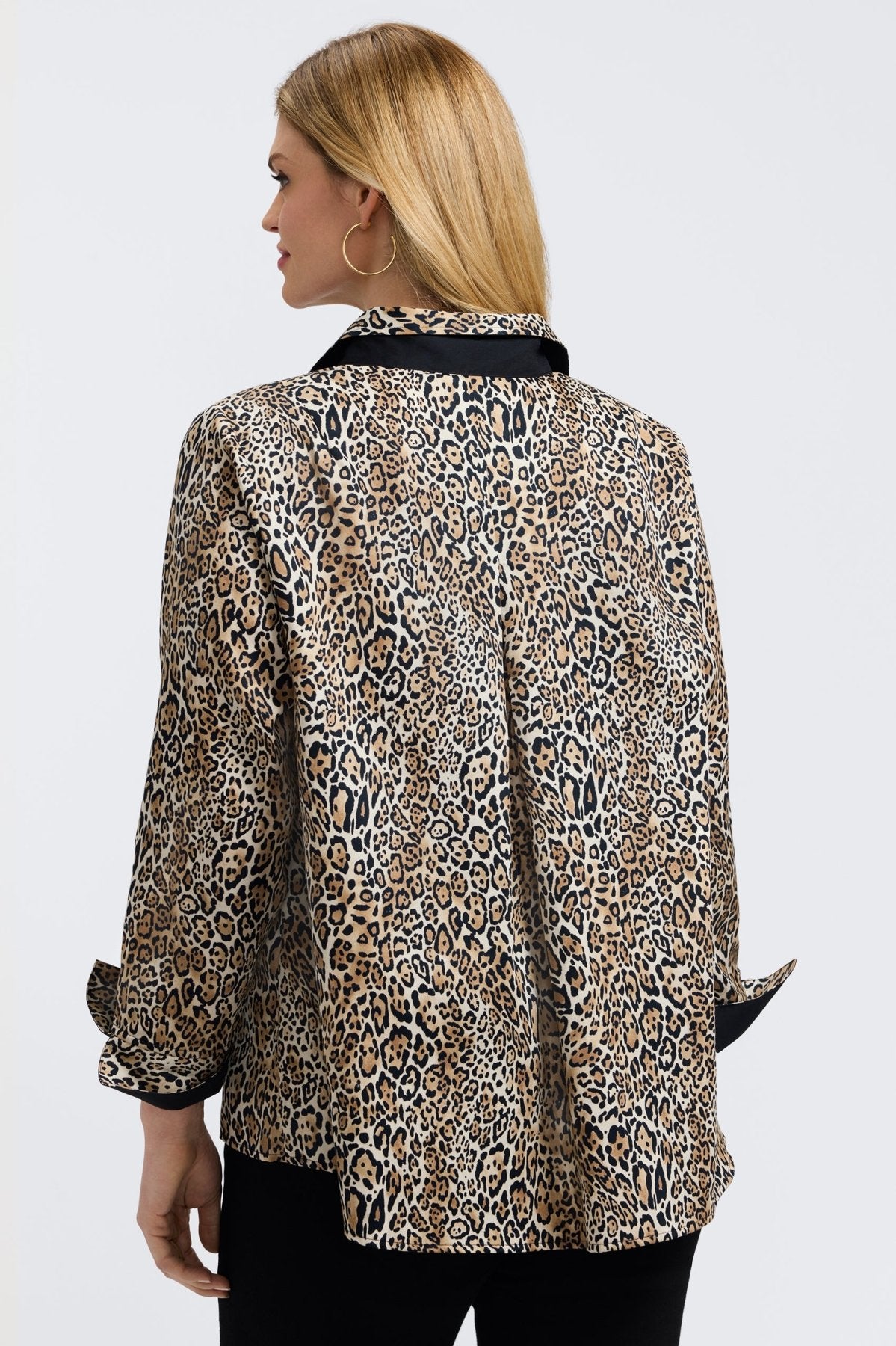 Agnes Plus Playful Animal Long Sleeve Popover Shirt