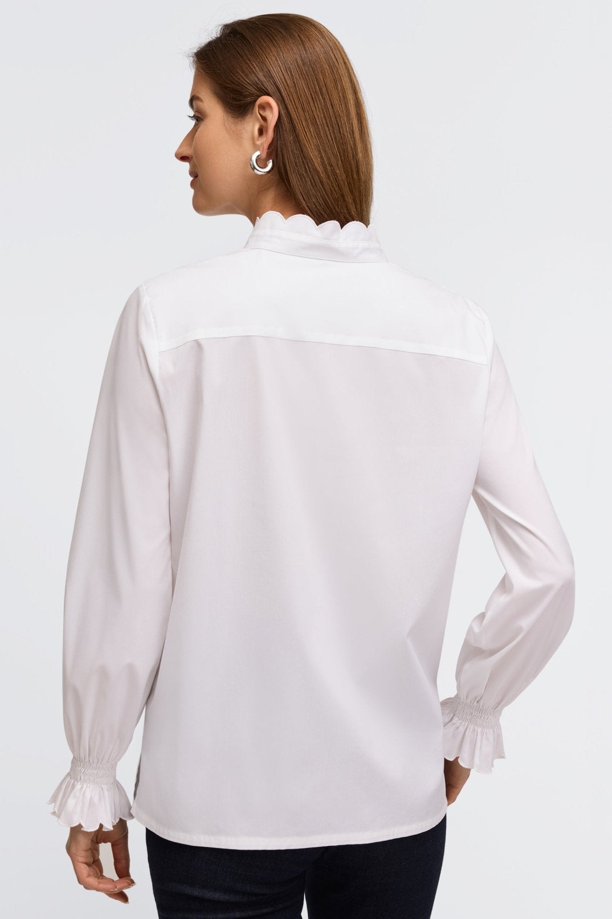 Elora Stretch Matte Sateen Long Sleeve Shirt