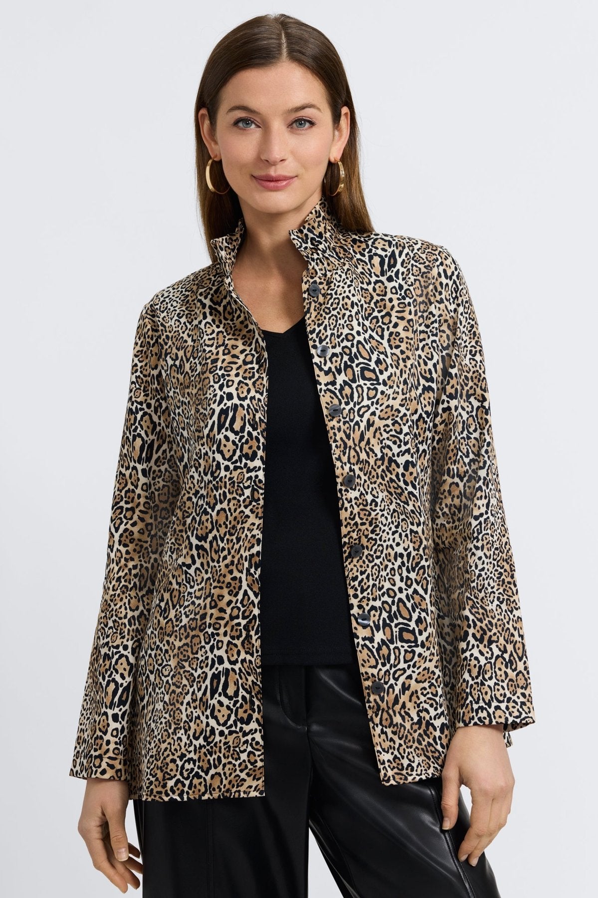 Carolina Playful Animal Long Sleeve Shirt Jacket