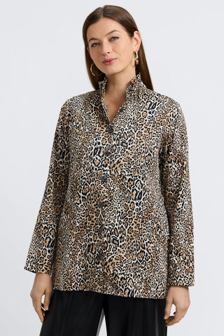 Carolina Playful Animal Long Sleeve Shirt Jacket