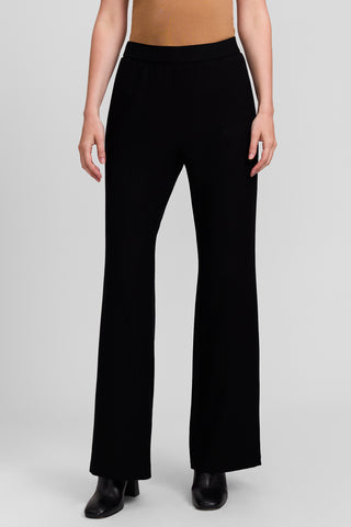 Washable Stretch Crepe Kick Flare Full Length Pant