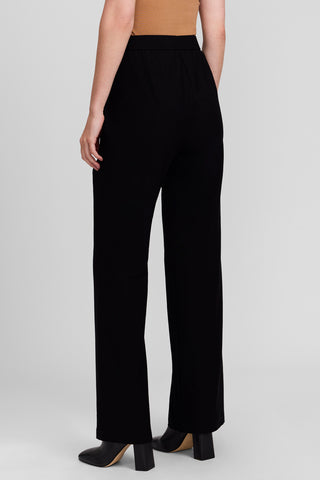Washable Stretch Crepe Kick Flare Full Length Pant