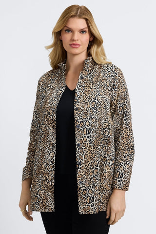 Carolina Plus Playful Animal Long Sleeve Shirt Jacket