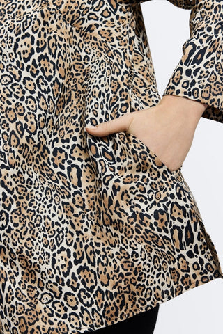 Carolina Plus Playful Animal Long Sleeve Shirt Jacket