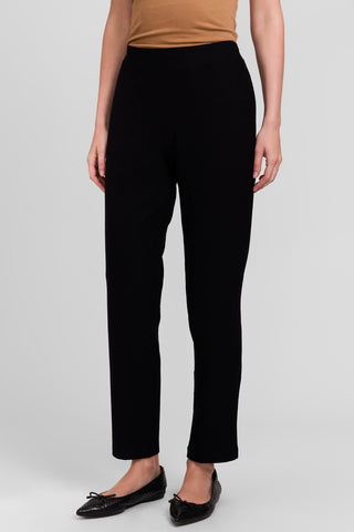 Washable Stretch Crepe Slim Ankle Pant