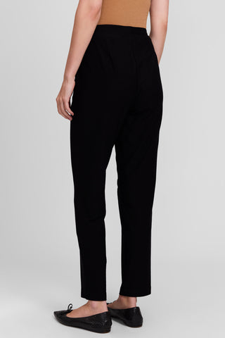 Washable Stretch Crepe Slim Ankle Pant