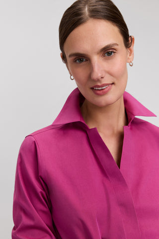Taylor Petite No Iron Pinpoint 3/4 Sleeve Shirt