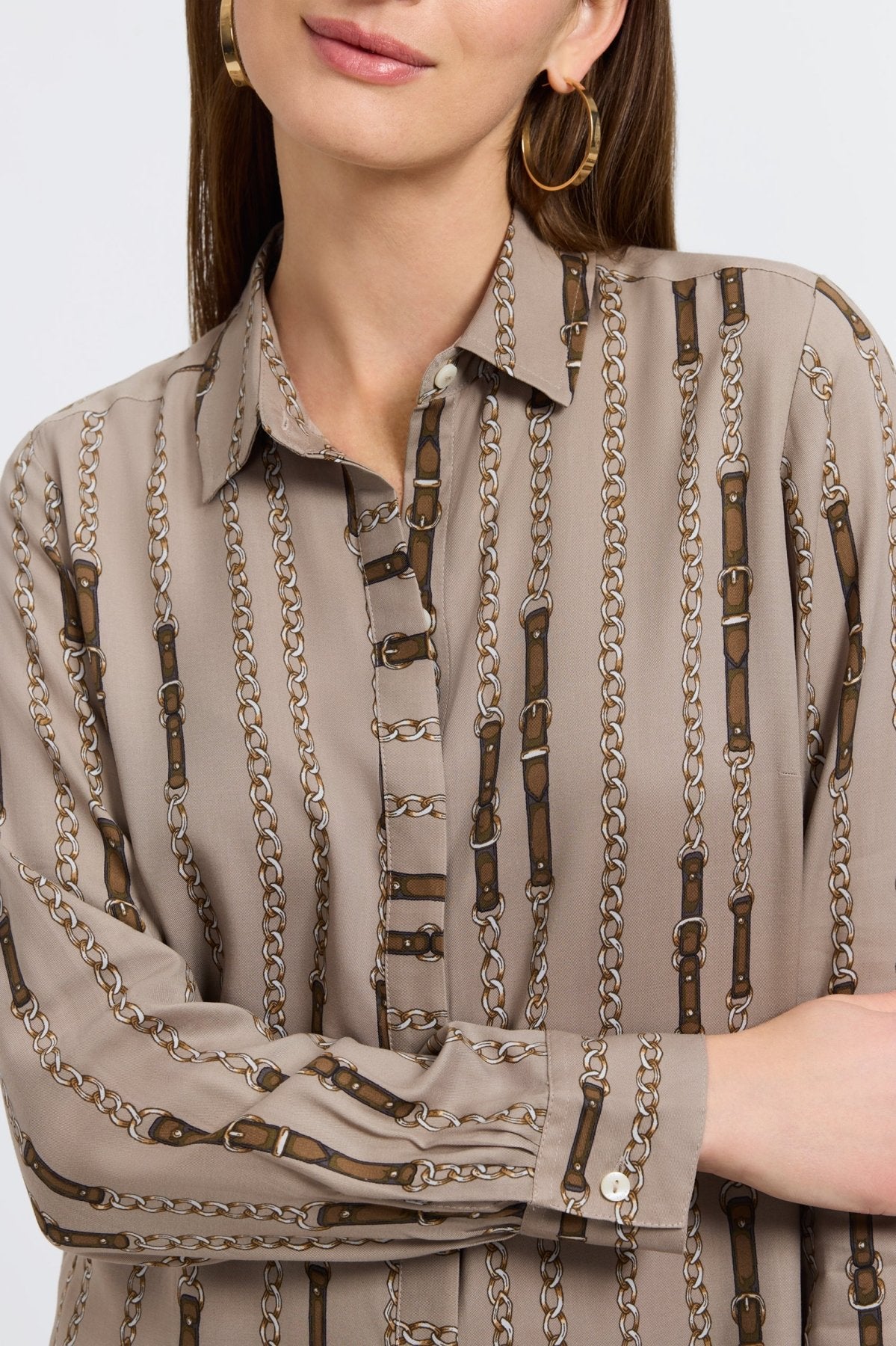 Luna Chain Stripe Long Sleeve Shirt
