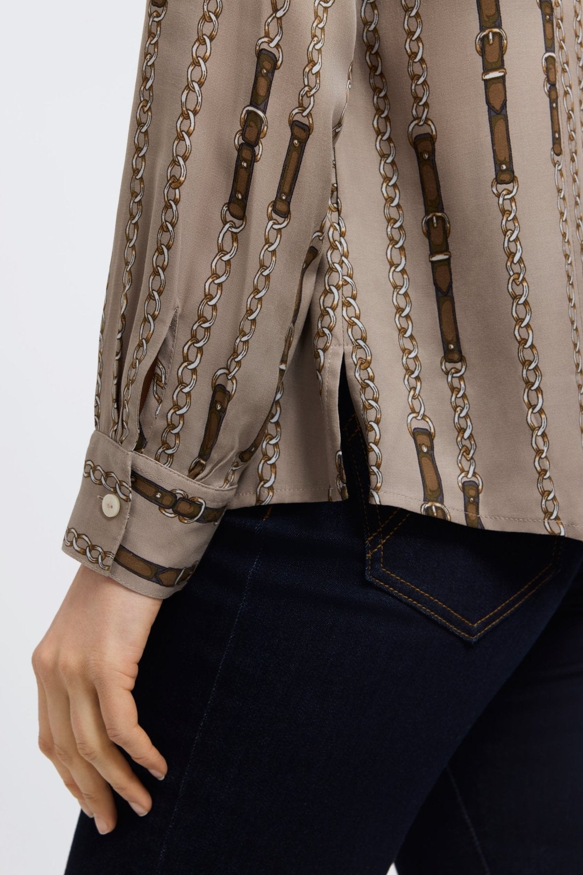 Luna Chain Stripe Long Sleeve Shirt