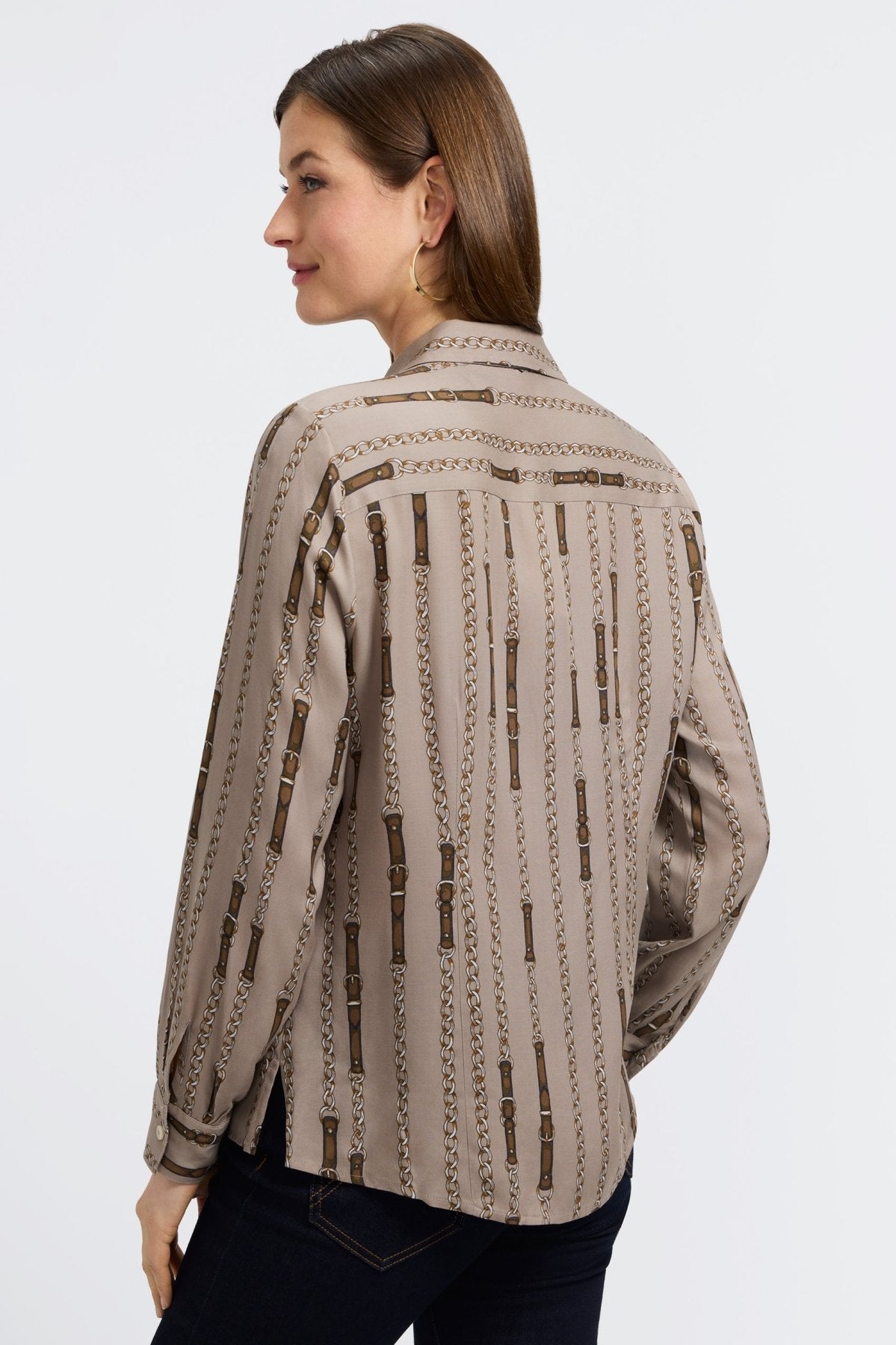 Luna Chain Stripe Long Sleeve Shirt