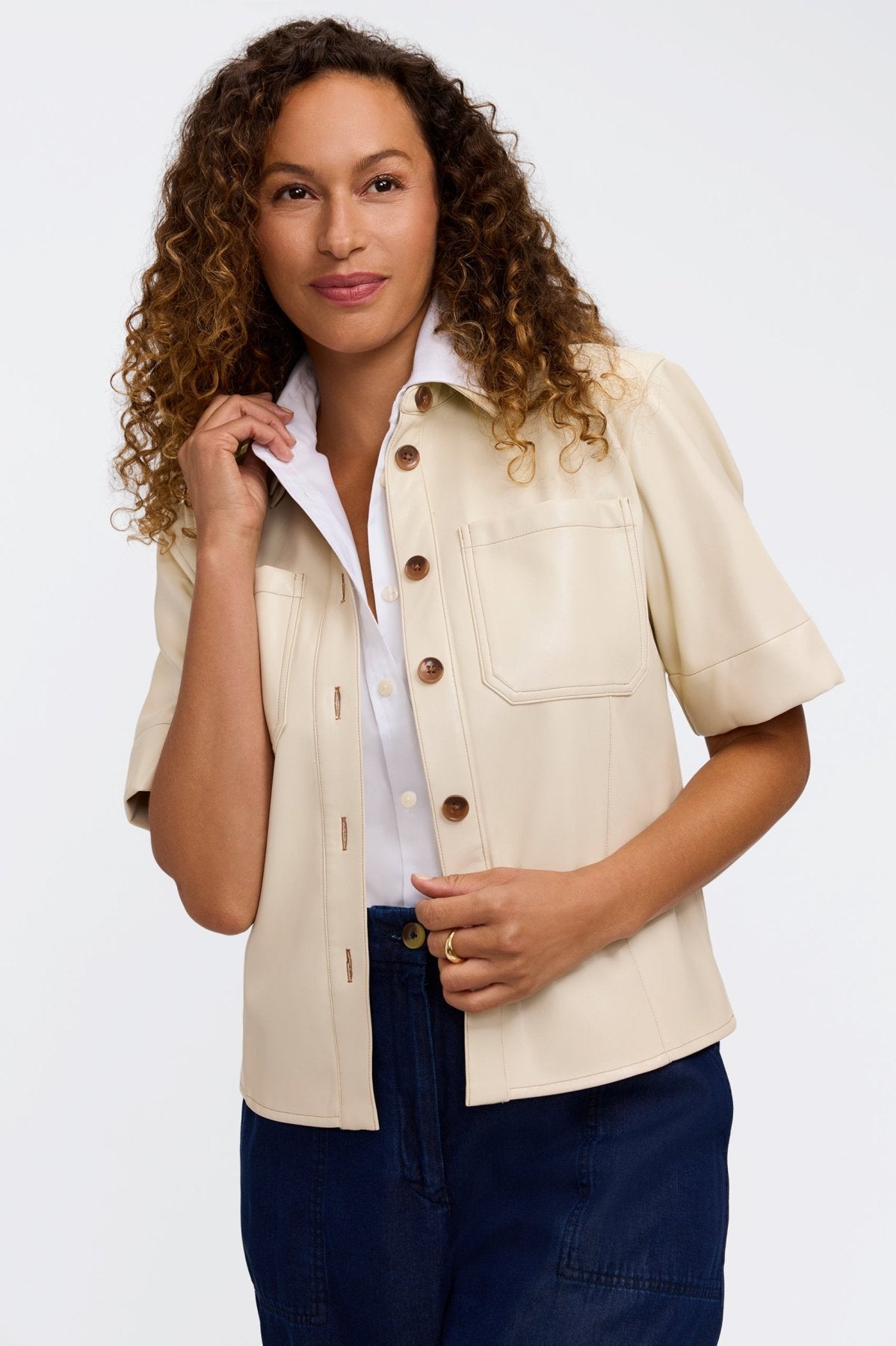 Dina Knit-Woven Sleeveless Layering Tank