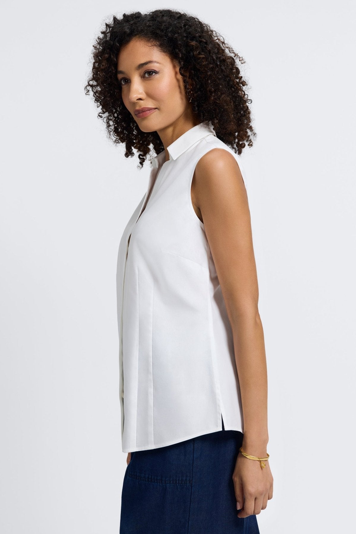 Taylor No Iron Stretch Sleeveless Shirt