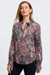 Olivia Scarf Paisley Long Sleeve Shirt