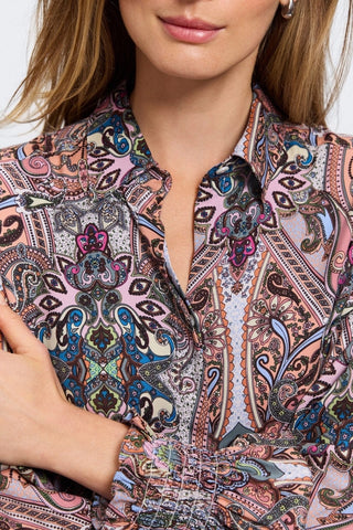 Olivia Scarf Paisley Long Sleeve Shirt